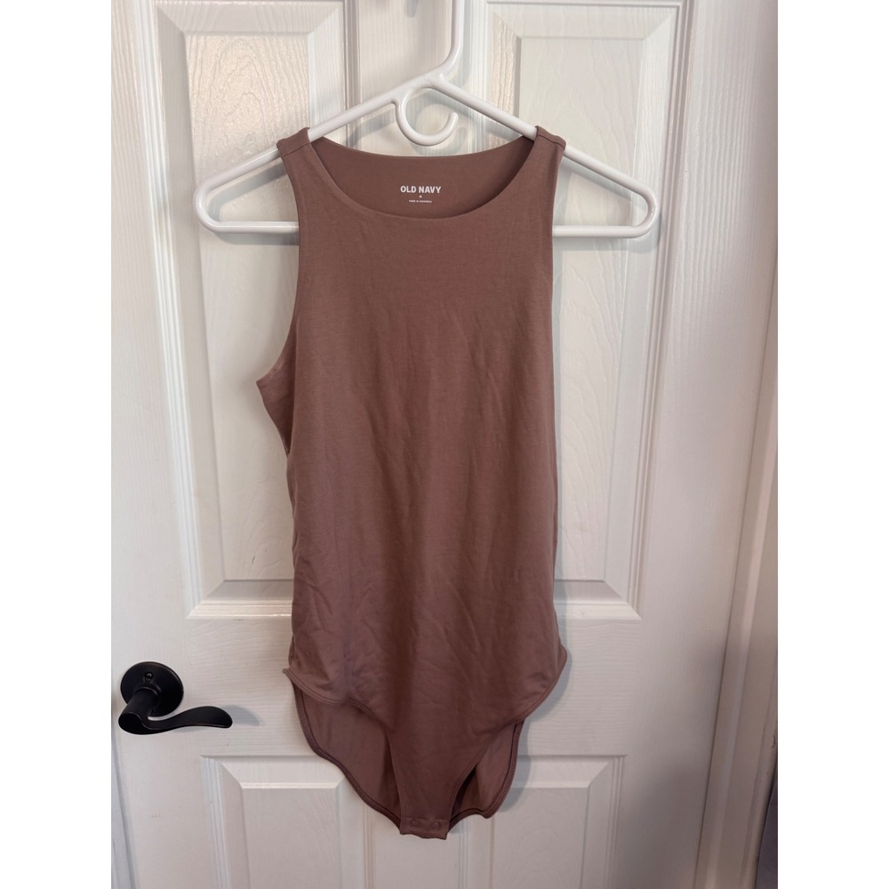 Old Navy Brown Sleeveless Tank Bodysuit Women's Medium